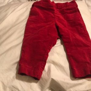 Janie and Jack corduroy red pants 12-18 mo
